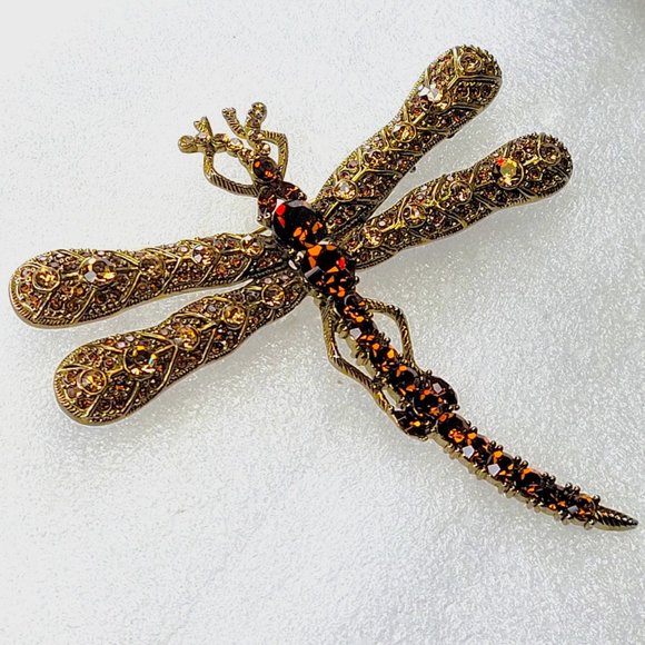 Large Dragonfly Statement Brooch - Picture 11 of 14